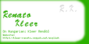 renato kleer business card